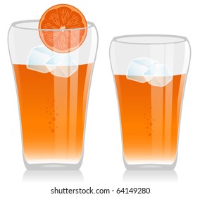 Vector Glass of Orange Juice