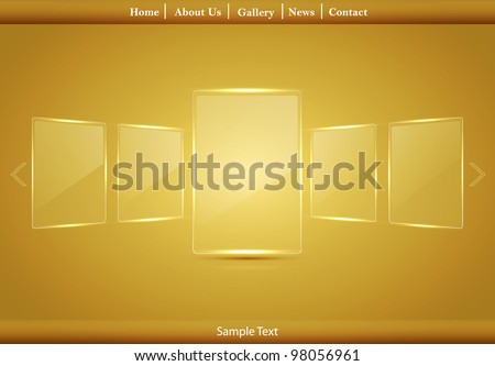 Vector glass picture gallery