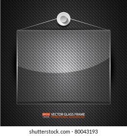 Vector glass promotional background