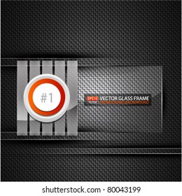 Vector glass promotional background