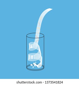 Vector glass of rice milk with nuts. Vegan alternative organic milk splash pour in glass. Non dairy drink. Isolated transparent illustration. Healthy food, diet and nutrition concept