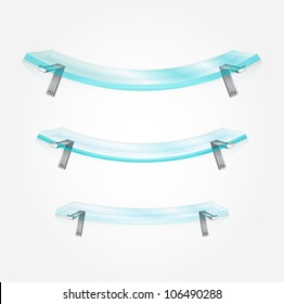 Vector glass shelves
