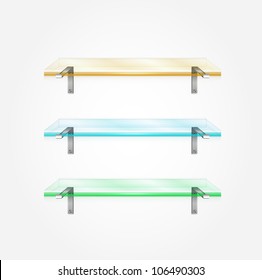 Vector glass shelves