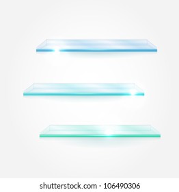 Vector glass shelves