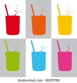 vector glass silhouette