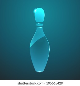 Vector glass skittle icon. Eps10