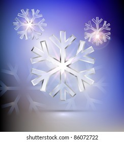 Vector glass snowflakes design