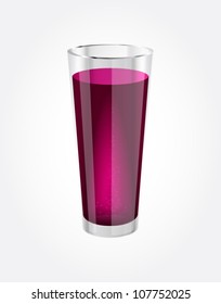 Vector glass with soda water