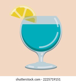 Vector of a glass of sweet poison cocktail