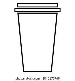 Vector of a glass for tea or coffee for fast food with a blank space for text. Plastic or paper glass with a coffee or tea. 