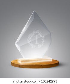 vector glass trophy