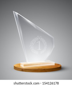 vector glass trophy