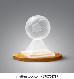 Vector glass trophy