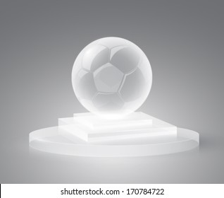 Vector glass trophy