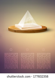 vector glass trophy 