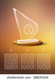 vector glass trophy