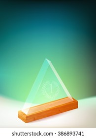 vector glass trophy