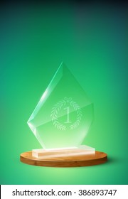 vector glass trophy