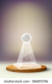 vector glass trophy