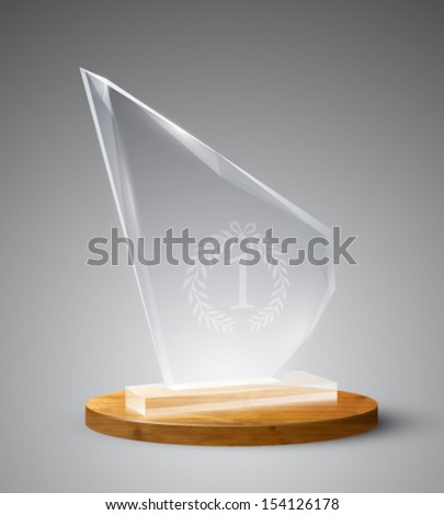 vector glass trophy