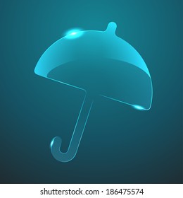 Vector glass umbrella icon. Eps10