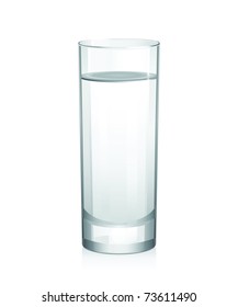 Vector glass with water.