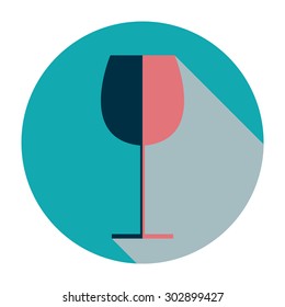 vector glass of wine