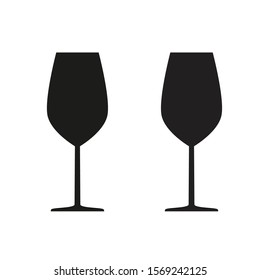 Vector glasses of drinking glass in bars, beer, parties and ceremonies