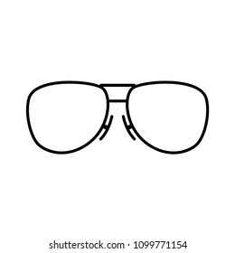 Vector Glasses. Flat icon.