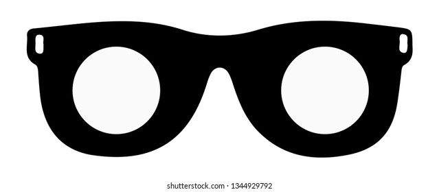 Vector Glasses Icon, black eyeglasses optical accessory isolated icon vector illustration design