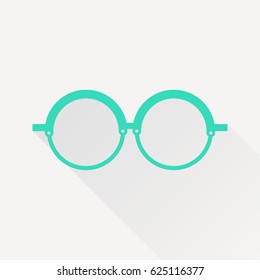 Vector Glasses Icon. Color flat style. Fashion illustration