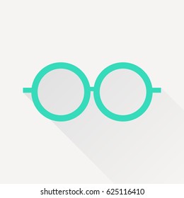 Vector Glasses Icon. Color flat style. Fashion illustration
