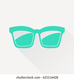 Vector Glasses Icon. Color flat style. Fashion illustration