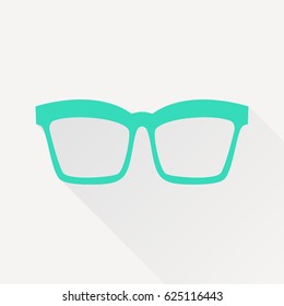 Vector Glasses Icon. Color flat style. Fashion illustration