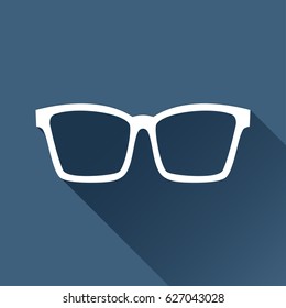 Vector Glasses Icon. Color flat style. Fashion illustration