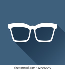 Vector Glasses Icon. Color flat style. Fashion illustration