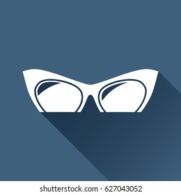 Vector Glasses Icon. Color flat style. Fashion illustration