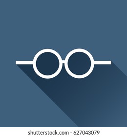 Vector Glasses Icon. Color flat style. Fashion illustration
