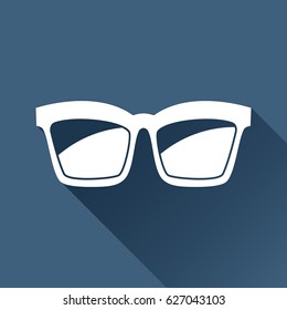 Vector Glasses Icon. Color flat style. Fashion illustration