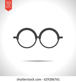 Vector Glasses Icon. Color flat style. Fashion illustration