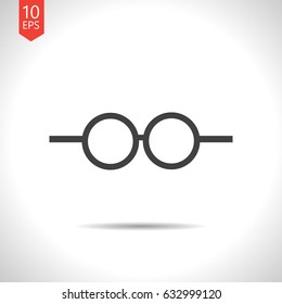 Vector Glasses Icon. Color flat style. Fashion illustration