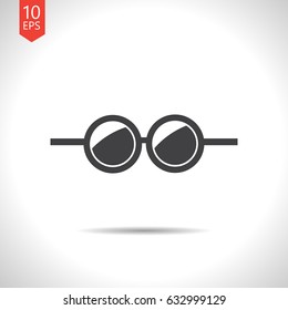 Vector Glasses Icon. Color flat style. Fashion illustration