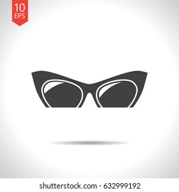 Vector Glasses Icon. Color flat style. Fashion illustration