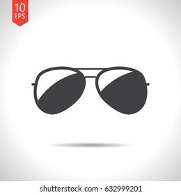 Vector Glasses Icon. Color flat style. Fashion illustration