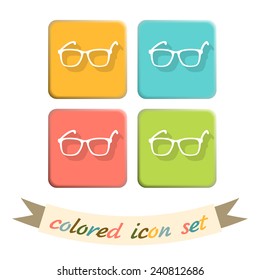 Vector Glasses Icon, eyeglasses sign