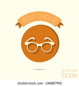 Vector Glasses Icon, eyeglasses sign