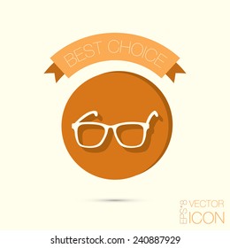 Vector Glasses Icon, eyeglasses sign