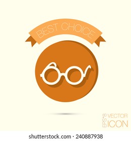 Vector Glasses Icon, eyeglasses sign