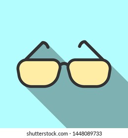 Vector Glasses Icon Glasses icon. Eyeglasses symbol. Signs isolated on white background. Accessory in flat design. Vector illustration Glasses Icon. Vector illustration. Elements for design. 