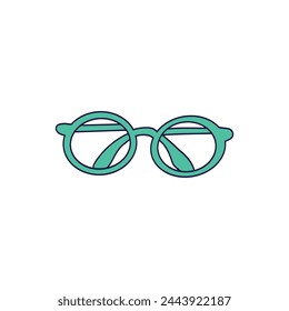 vector glasses icon flat style
